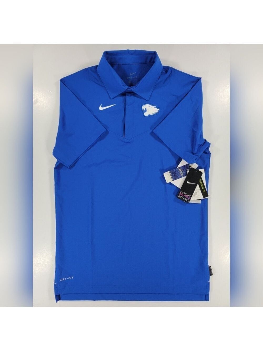 NEW Nike On-Field Dri-Fit Kentucky Wildcats UK Men's Small Blue Snap Polo NWT